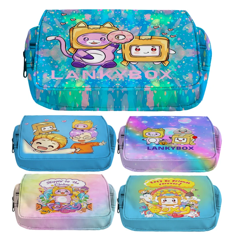 

Lankybox Pencil Pouch Boxy Foxy Rocky Kids Gifts Estuches Korean Stationery Bag Boys Girls Pen Case Escolar Pencilcase