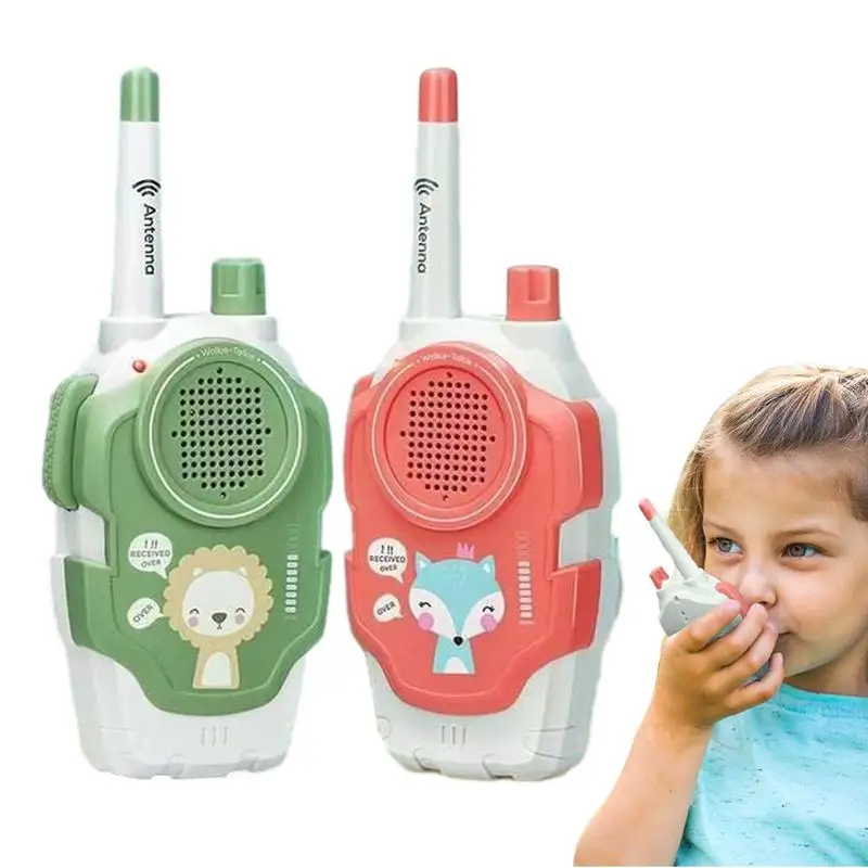 

2pcs Walkie Talkies For Kids Long Range Mini Outdoor Interphone Kids Cartoon Child Walky Talky Two-Way Radio Boys Girls Gift