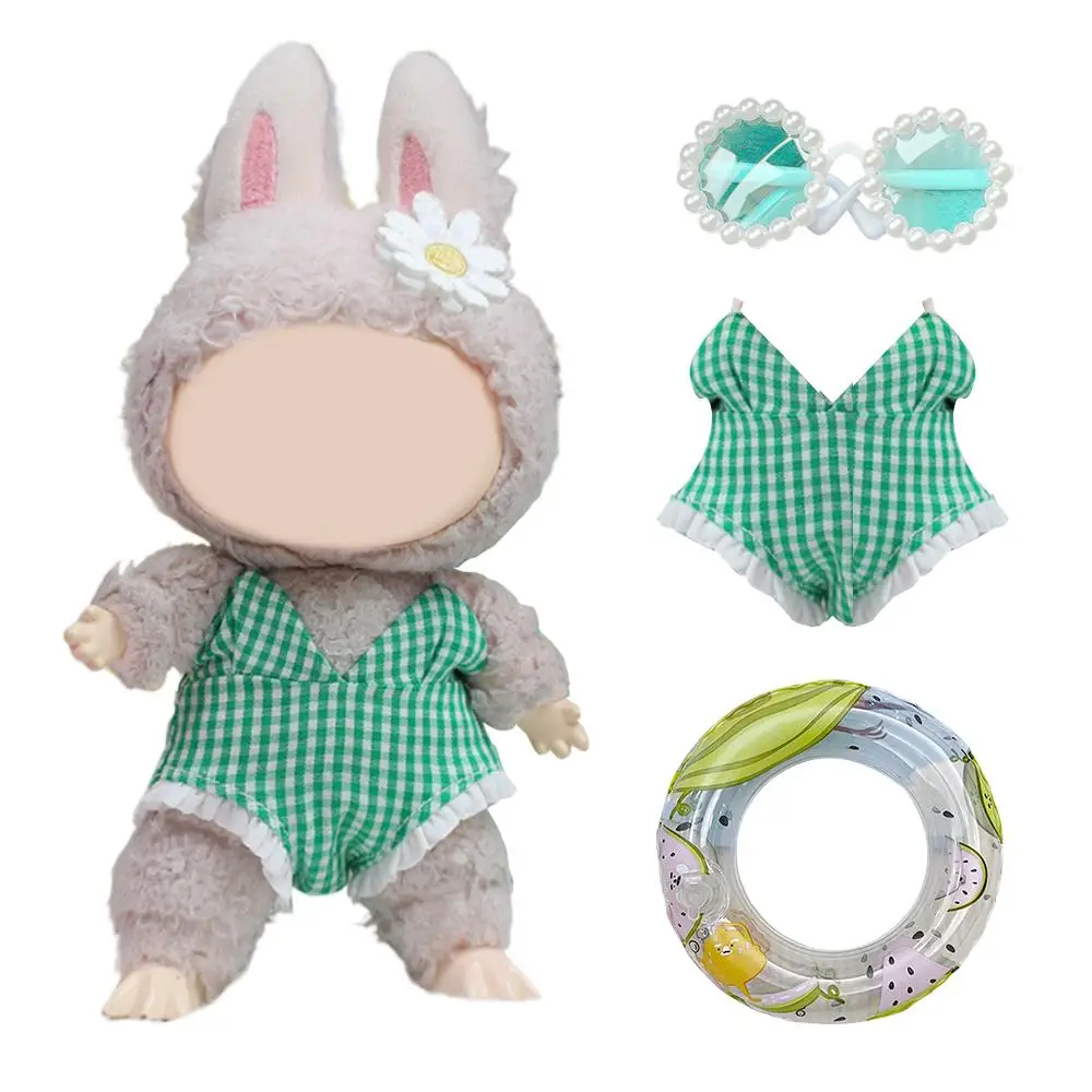 Für Plüsch Puppe 17cm Outfit Designer Kleidung Strand Badeanzug Puppe Zubehör Für Schlüsselbund Anhänger Puppe Dress Up Spielzeug