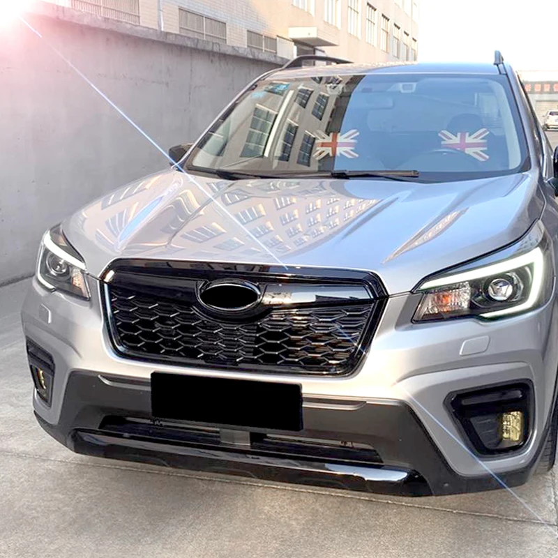 Racing Grille For Subaru Forester 2019 2020 21 Year High Quality Carbon Black Front Bumper Grill Body Ornament Vents Kit Spoiler