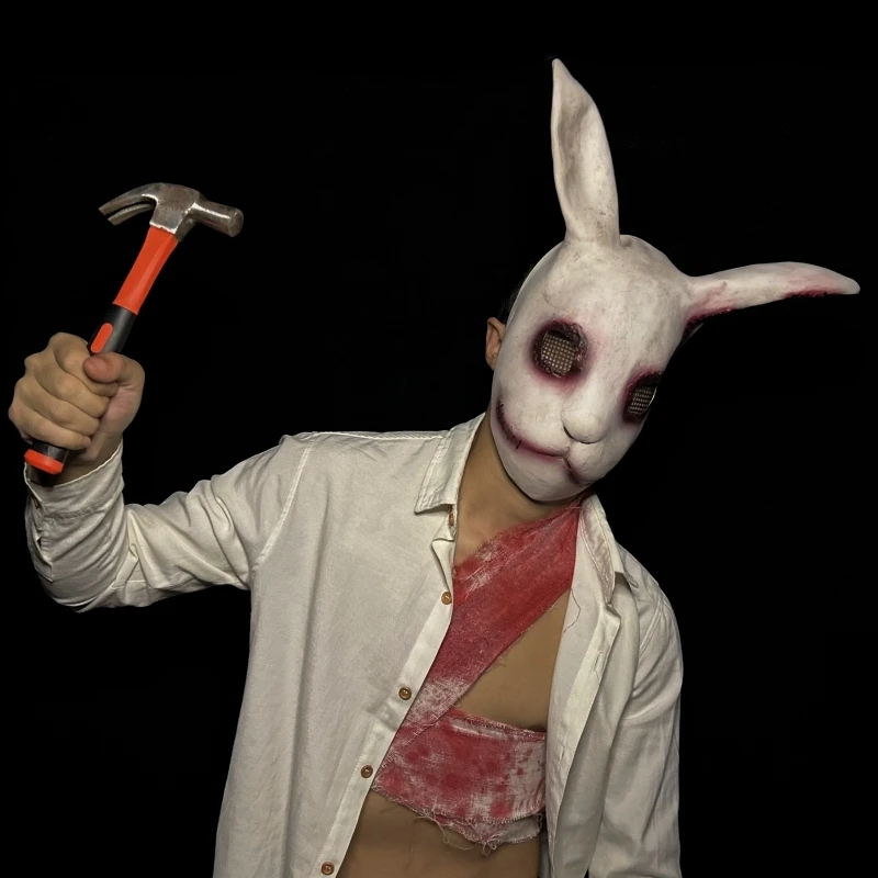 Durancbunny-男性用ホラーマスク,コスプレ,ハーフフェイスアクセサリー