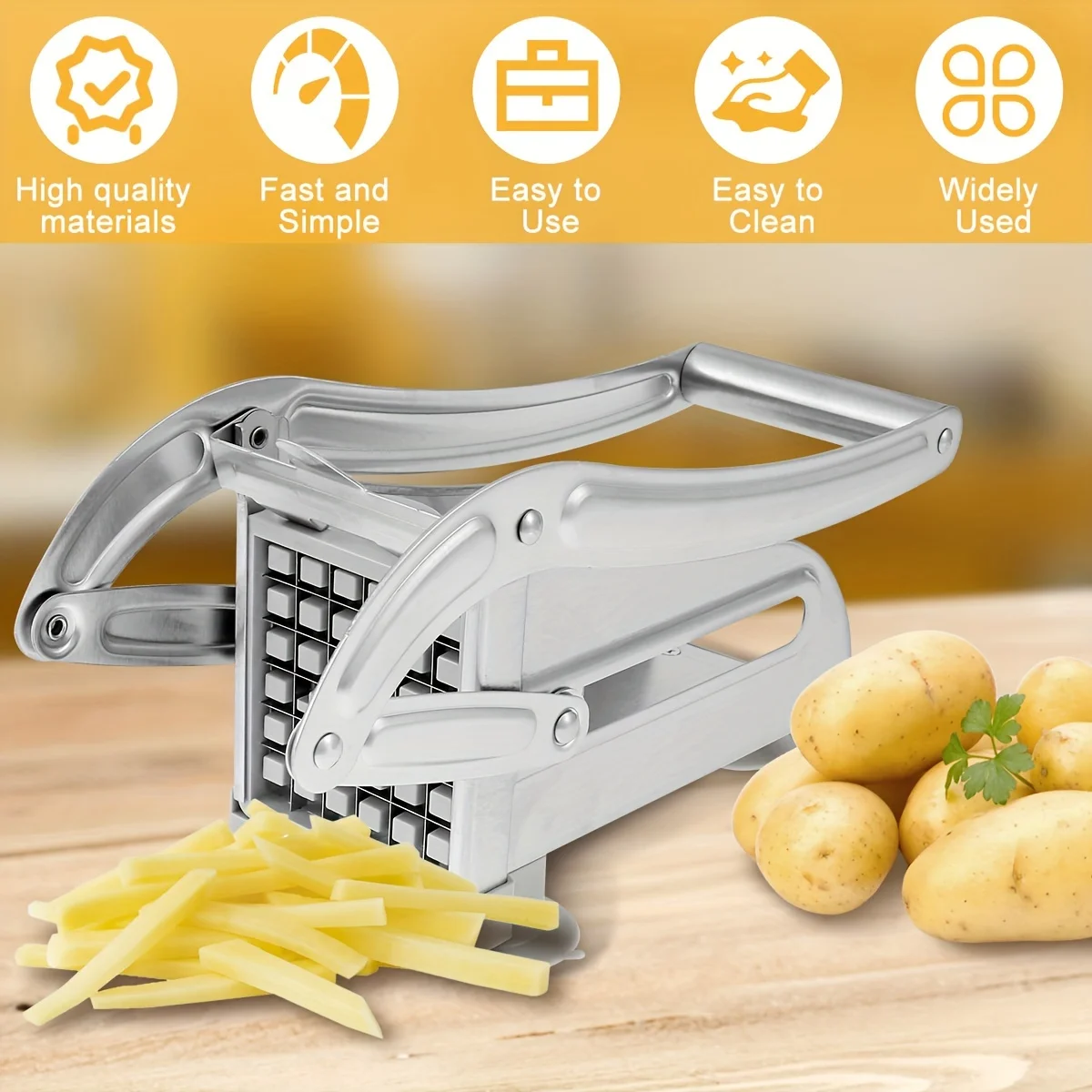 1 piece French fry cutting machine, stainless steel splitter, machine for quick cutting of potatoes, cucumbers, carrots, etc