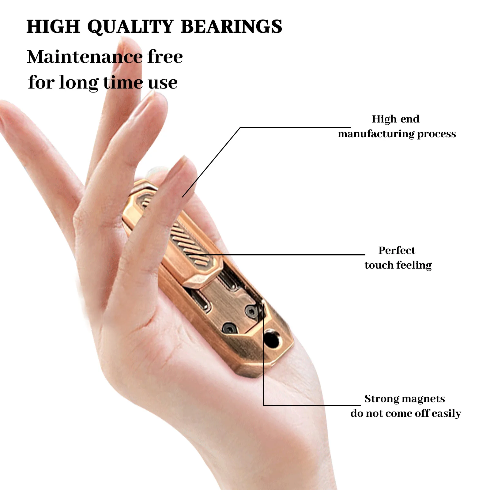 Magnetic Metal Fidget Toys - Metal Push Card Fidget Slider Stress Relief Toy, Men’s EDC Toy Fidget Toy Haptic Coin