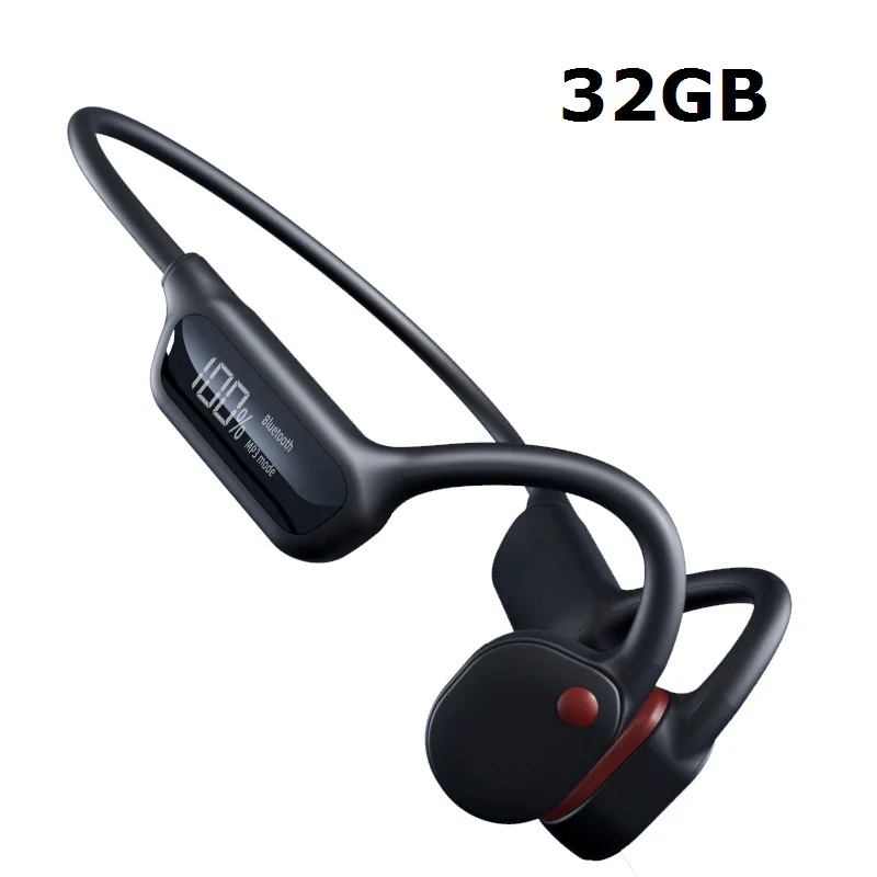 X10 العظام التوصيل سماعة رأس بخاصية البلوتوث LED شاشة ديجيتال السباحة مقاوم للماء حتى عمق 30 متر مقاوم للماء المدمج في 32G