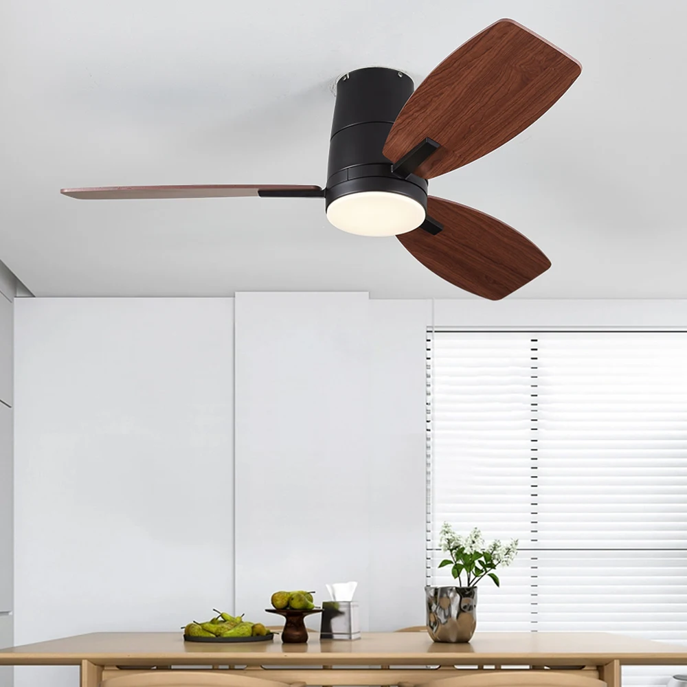 

30/42 Inch Embedded Modern Ceiling Fan with Remote Control, Indoor Living Room, Dining Room, Bedroom Decorative Lights 85-265V