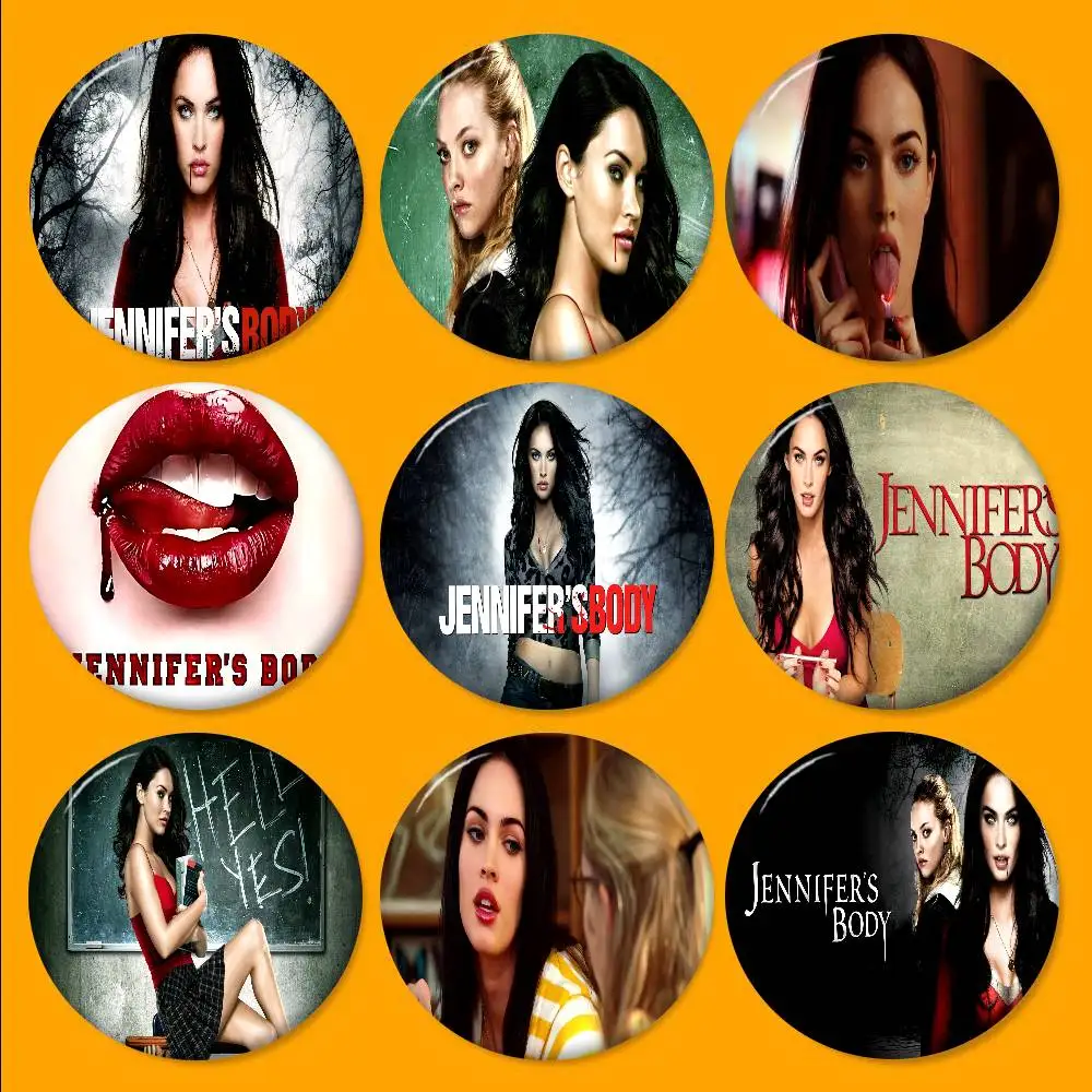 Jennifers Body Classic Photo Brooches Creative Round Badge Gifts Pins 32/44/58mm