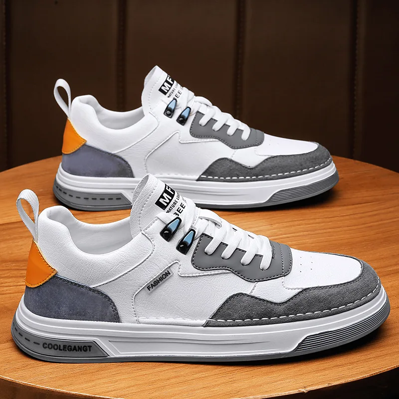 New Retro Fashion Autumn Winter American Style Men Breathable Versatile Board Casual Leather Suede Sports Shoes Loafers Sneakers