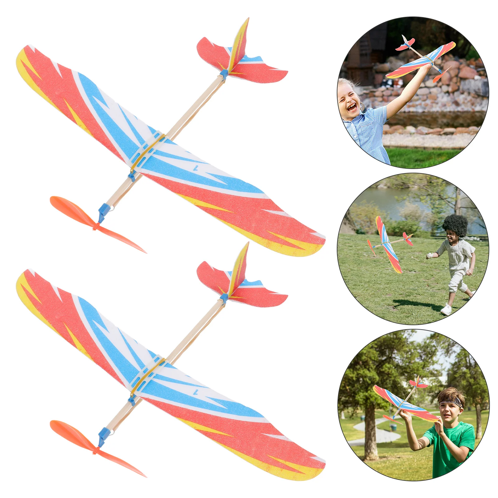 3 Pcs Bird Design Aircraft DIY Rubber Band Powered Model Glider Planes for Kids