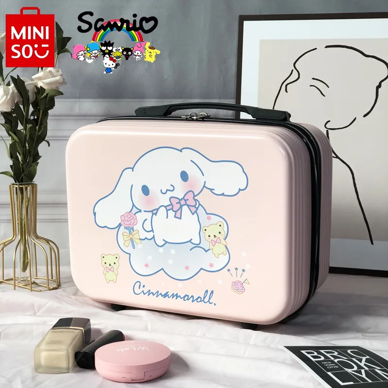 Miniso Sanrio Women's Makeup Box Fashionable High Quality Travel Box Cartoon Large Capacity Multi Functional Home Storage Box