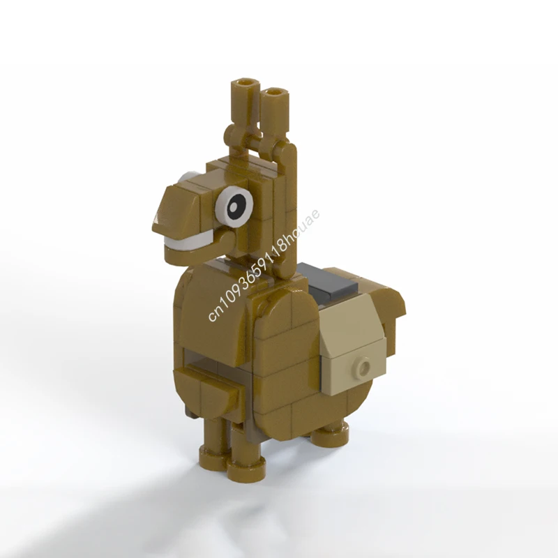

148 шт. MOC Fortnite Golden Loot Llama Строительные блоки Пластиковые развивающие творческие рождественские игрушки в подарок