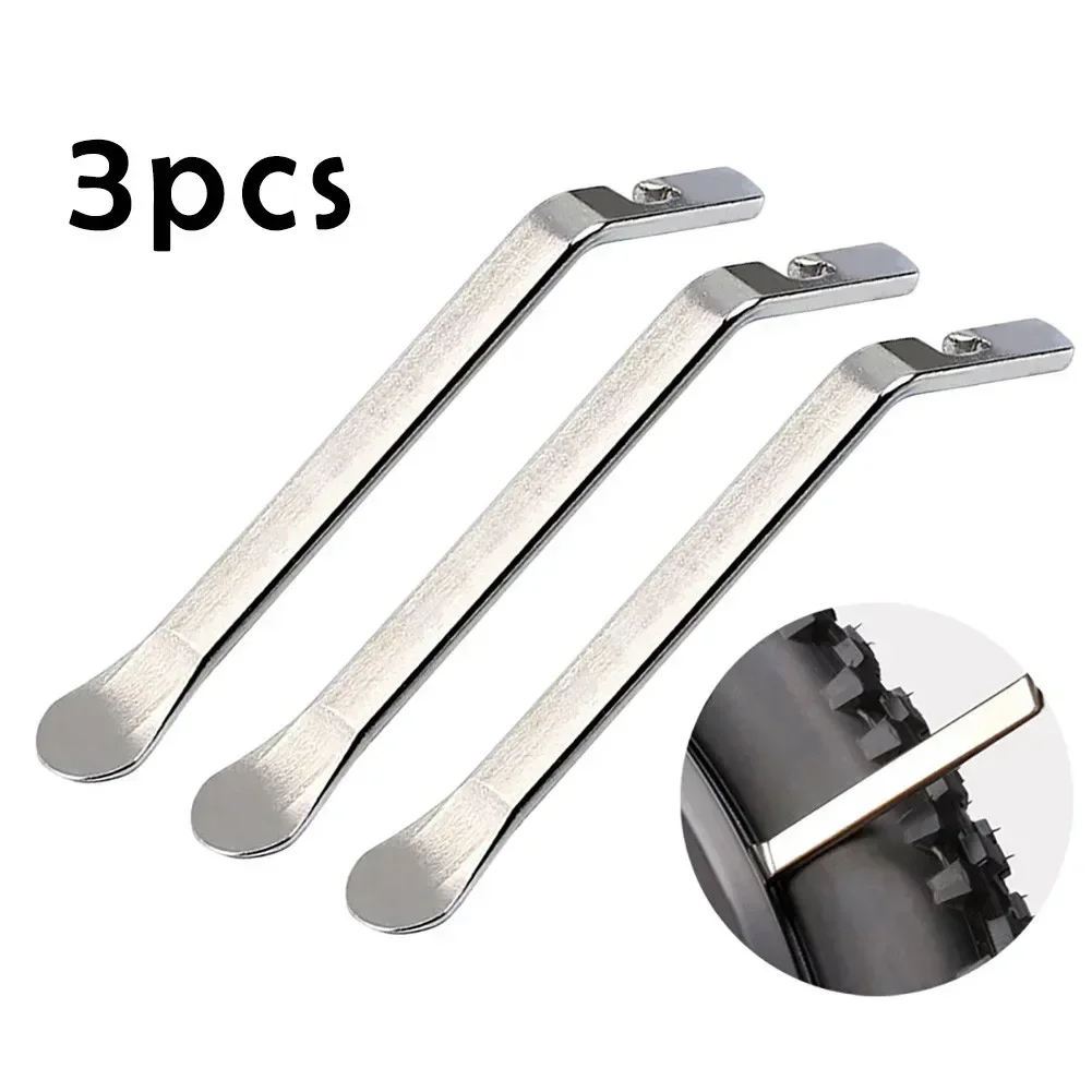 3 PCS Motorcycle Bike Tire Lever MTB Bicycle Tyre Spoon Remover Tool Stainless Steel MTB Cycling Wheel Repair Tools Bike Parts