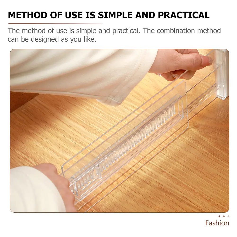 2Pcs Adjustable Drawer Partition Board Retractable Divider Tool for Kitchen Bedroom Organizer Clothes Storage Drawer Organizer