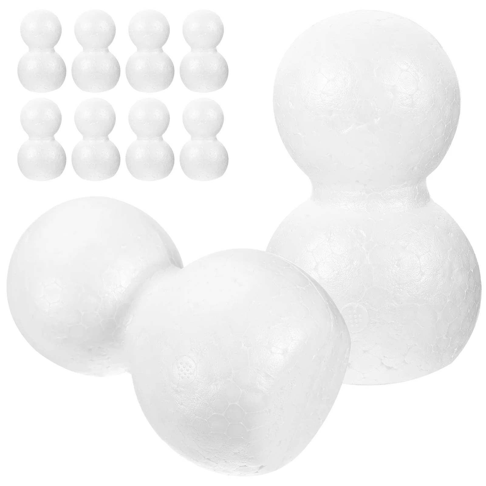 10PCS Foam Snowman Models Funny Festival Snowman Shape Crafts Children DIY Material