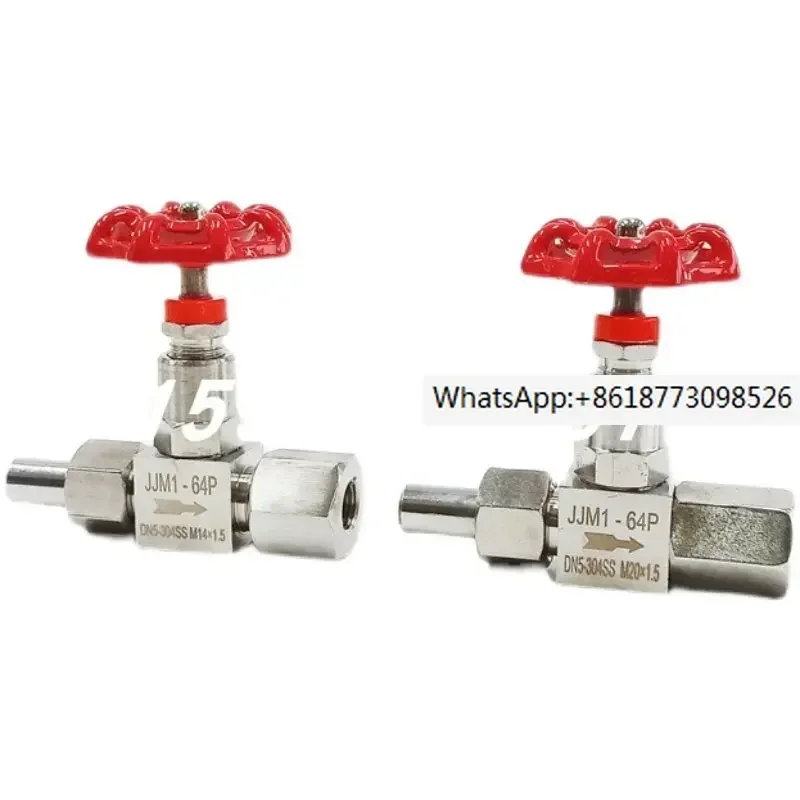 JJM1-160P DN5 stainless steel 304 pressure gauge needle valve union internal thread M20 * 1.5 M14 * 1.5