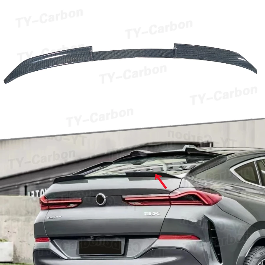 Echter Carbonfaser MP-Style Heckspoiler Kofferraumdeckel Flügel für BMW X6 G06 X6M F96 LCI 2020-2025 Heckklappe Splitter Karosseriebausatz FPR