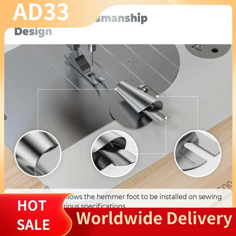 Top Deals 8Pcs Universal Sewing Rolled Hemmer Foot Rolls Hemming Attachement For Sewing Machine (3-10MM)