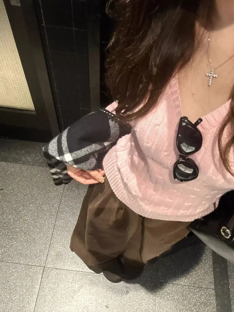 

Ezgaga Women Sweater Elegant V Neck Long Sleeve Autumn Winter Solid Slim Stretch Pullover Female Fashion Casual Jumper