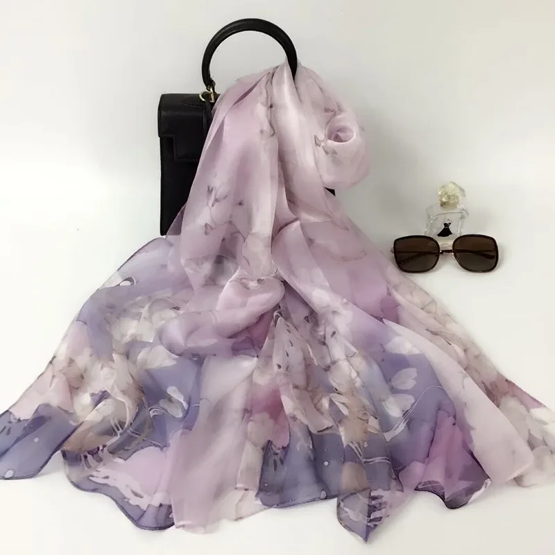 

Новый шарф-шаль в китайском этническом стиле с панорамным изображением рек и гор, тонкий