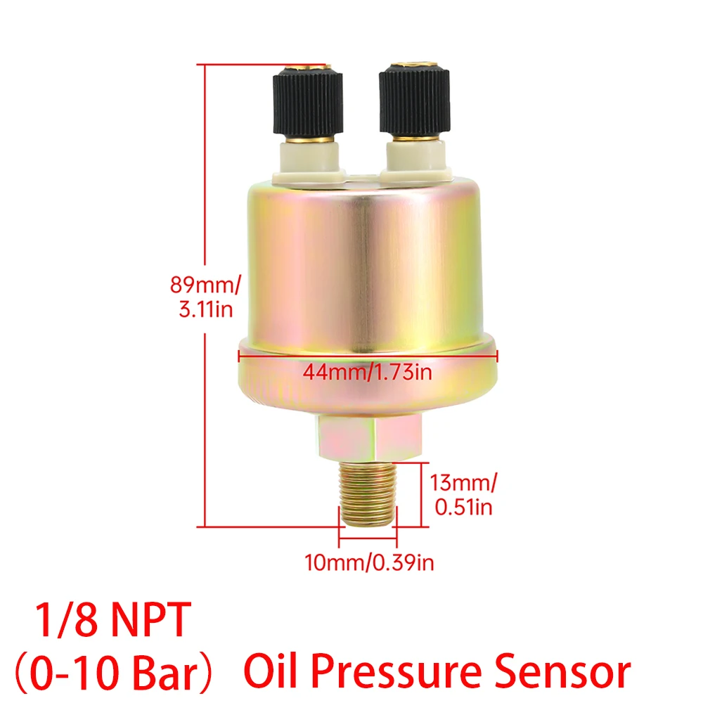 3 In 1 52mm Digital Gauge with Alarm 0 120 ℃ Water Temperature Gauge Oil Pressur
