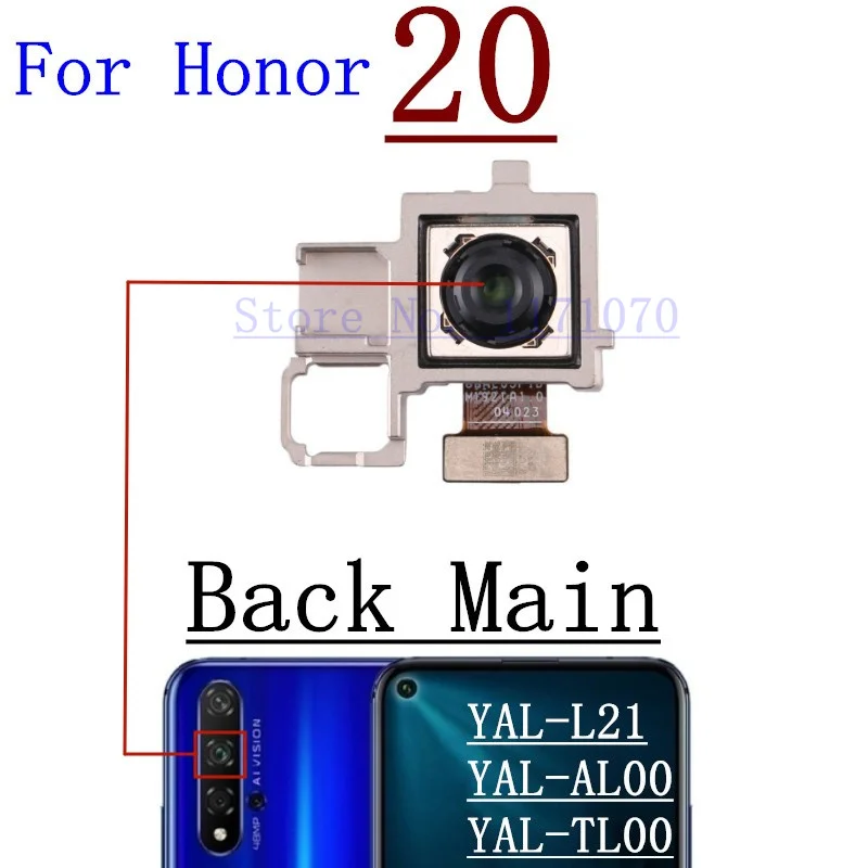 Original Front Small & Rear Back Camera For Huawei Honor 20 Pro 20Pro Main Big Camera Wide Angle Camera With Flex Cable