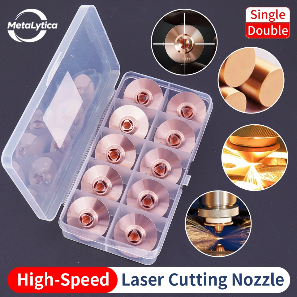 Laser Cutting Nozzle D28/32 H15 M11/M14 Single/Double Chrome Layer Caliber 0.8/1.5/1.8/2.0/mm Precitec/Bodor/Raytools/WSX