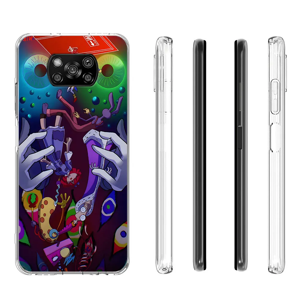 Pomni Amazing Digital Circus Case for Xiaomi Poco X6 X5 F4 M5s X3 NFC F1 F5 M5 M3 M4 GT F3 F2 X4 Pro Transparent TPU Phone Cover