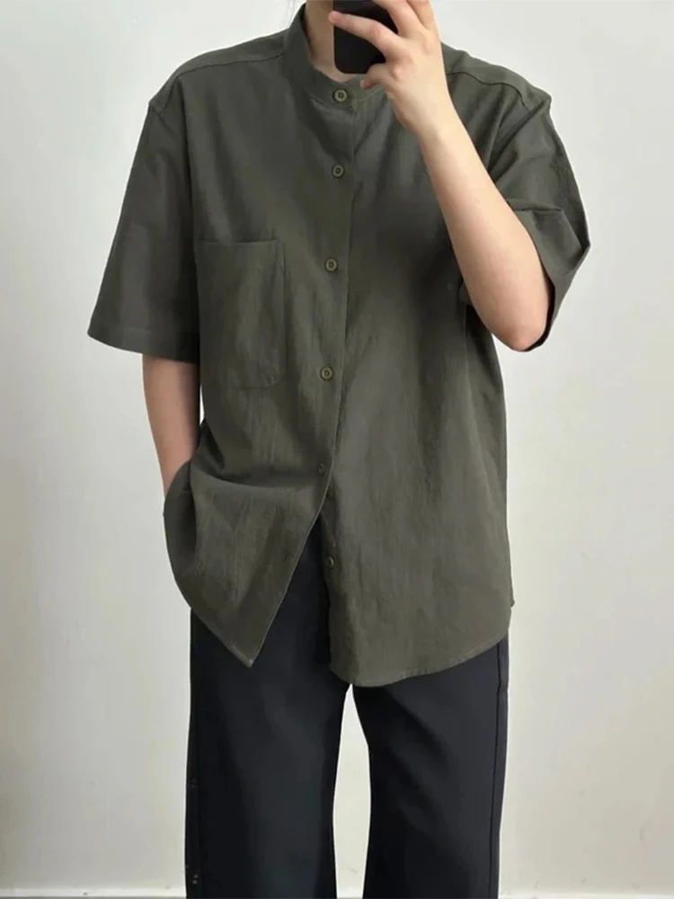 Loose Fit Bamboo Rayon Cotton Linen ort Sve irt Men's Summer Thin Breathable Sun Protection Outerwear Casual irt