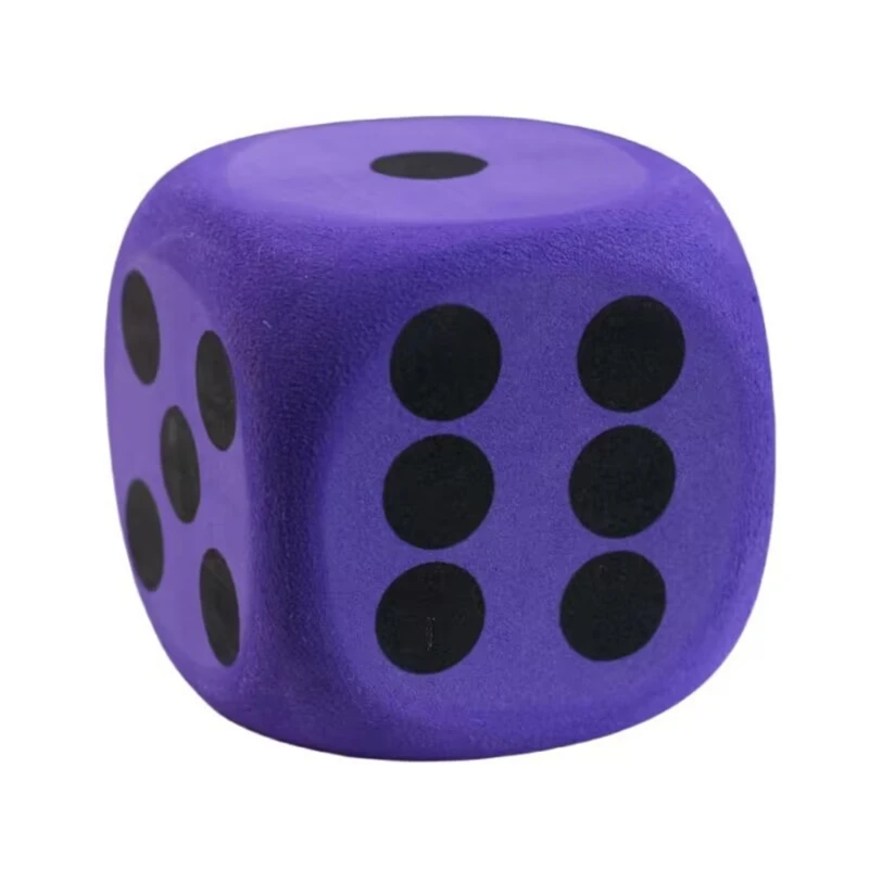 80mm Big Foam Dices with Black Dots Six Side Dot Dices Colored Dices Learning Aids Game Dices for Counting Math Teaching