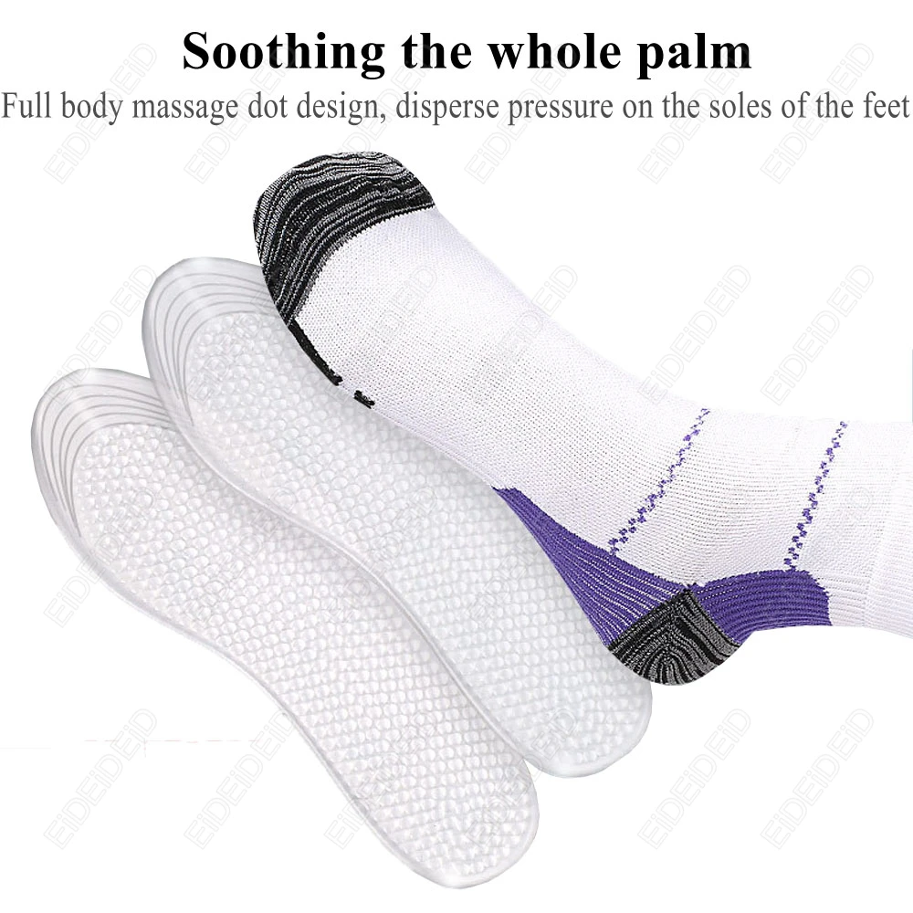 Silikon-Einlegesohlen für die gesamte Handfläche, schneller Versand, verdickte, ultraweiche, transparente Sommer-Anti-Schmerz-Einlegesohlen für Massage und Entspannung, für Damen und Herren – Detail 8