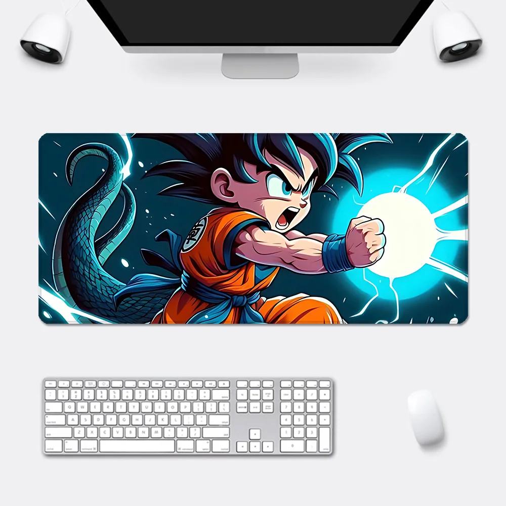 Anime Goku D-Dragons Balls Mousepad Stampa HD Giocatori di computer Bordo di bloccaggio Tappetino per mouse antiscivolo XXL90x40cm Tastiera PC Tappetino da scrivania