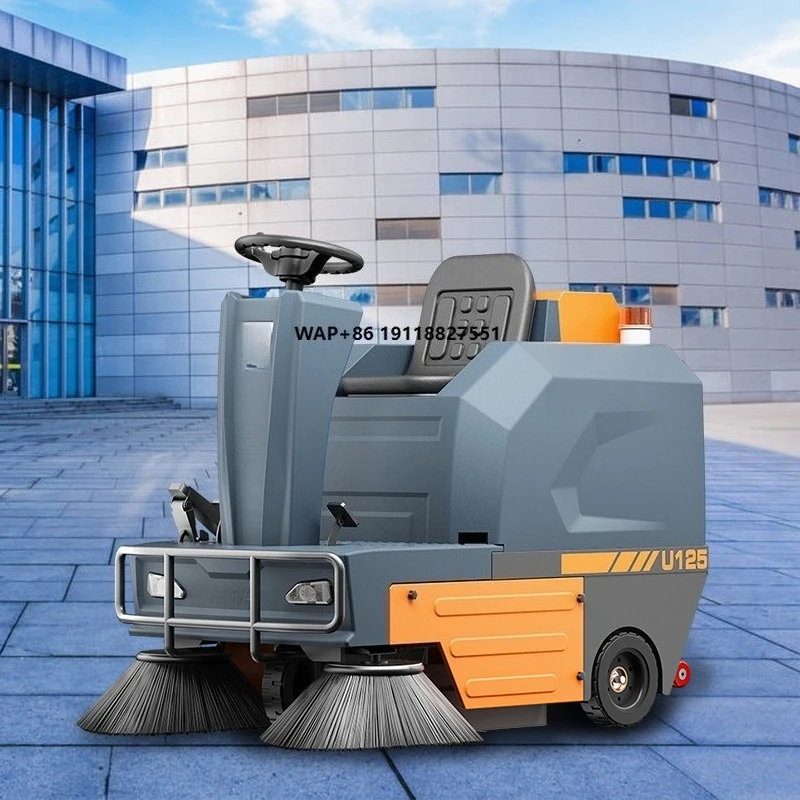 

U125 Ride on Floor Cleaner Machine Road Sweeper Industrial Electric Street Sweeper