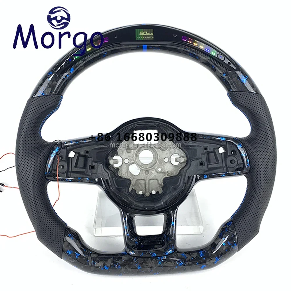 Cars accessories Customized Forged Carbon Fiber Steering Wheel For Golf MK7 MK7.5 GTI GTS GTE GTD LED display design