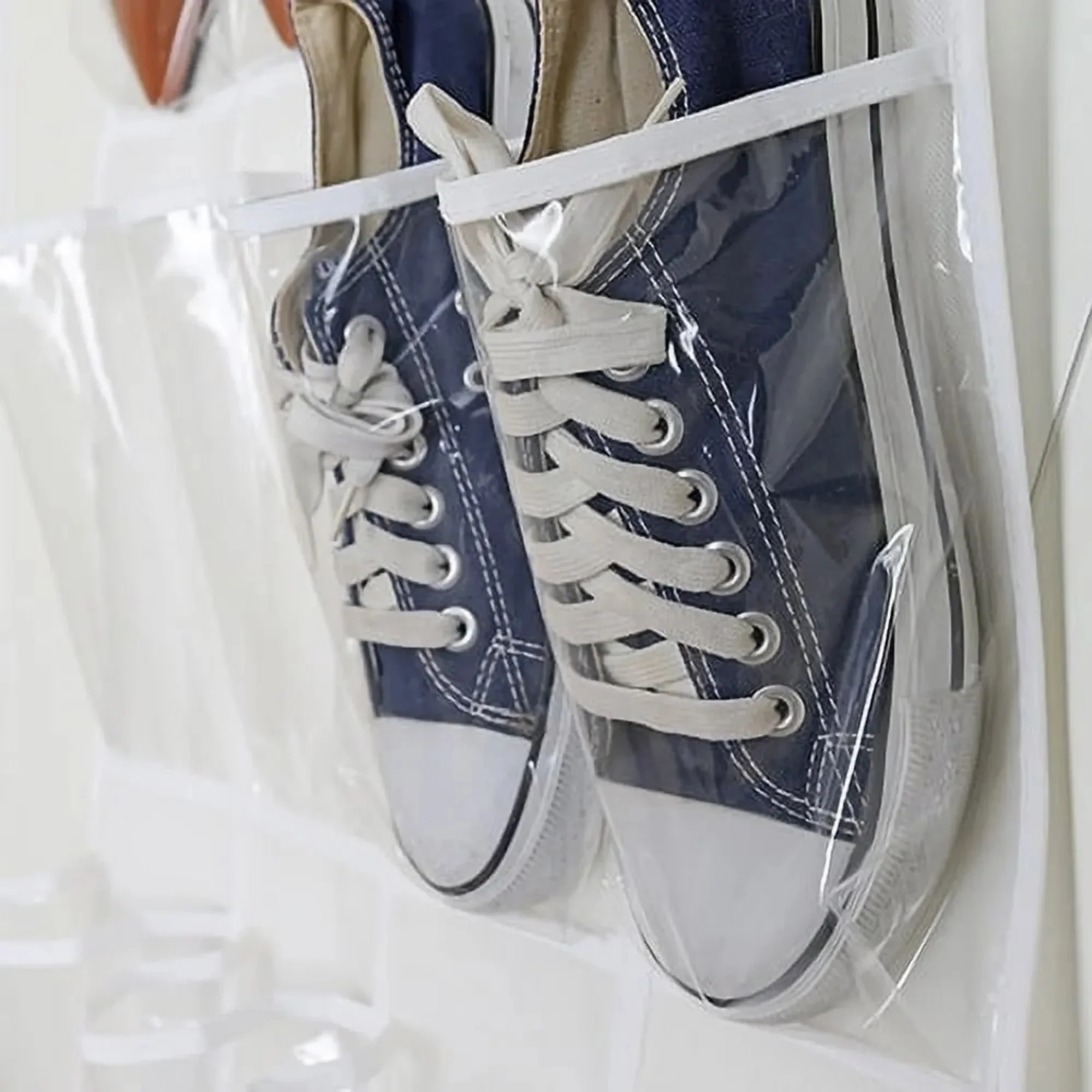 ที่เก็บรองเท้าแบบแขวนประตู 3 ชุด 24 ช่อง สีขาวอาร์กติก - ประหยัดพื้นที่สำหรับจัดเก็บของในตู้เสื้อผ้าสำหรับผู้ใหญ่และเด็ก (128 ตัวอักษร)