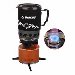 STARCAMP 1100ml Outdoor Camping Cooking System Hiking Fastboil Jet Cooker Gas Stove