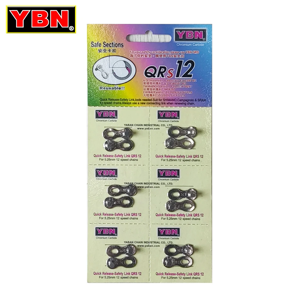 YBN 6 Pair Bike Chain Quick Link Mountain Cyclingl Bicycle Chain Missing Quick Connector Connecting Master for 8 9 10 11 12speed