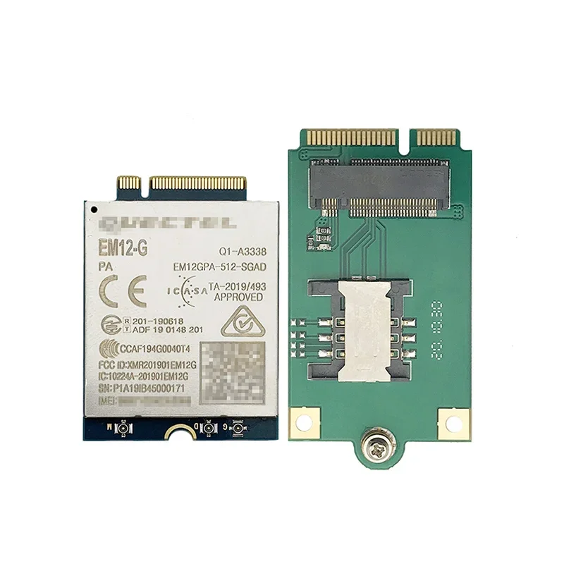 в наличии Quectel EM12-G с адаптером m.2 на mini pci-e EM12GPA-512-SGAD EM12 Модуль Cat-12