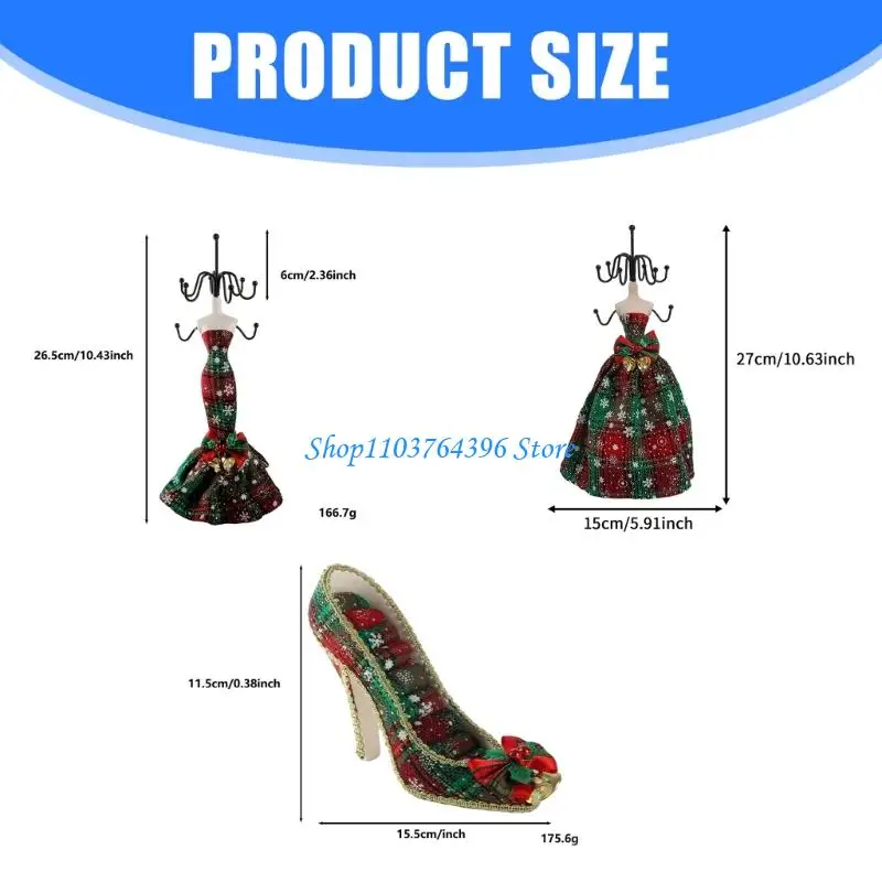 Elegantes sereias cauda Design organizadores joias inspirados sapatos com prateleira exibição com vários compartimentos