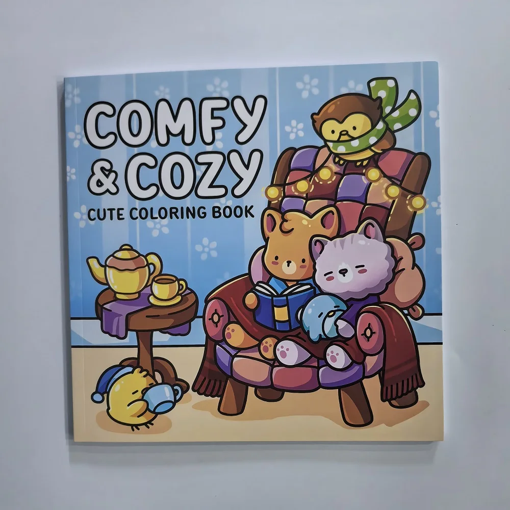 

COMFY & COZY Симпатичная книжка-раскраска для взрослых Симпатичная книга для рисования Идеальный подарок на вечеринку и день рождения