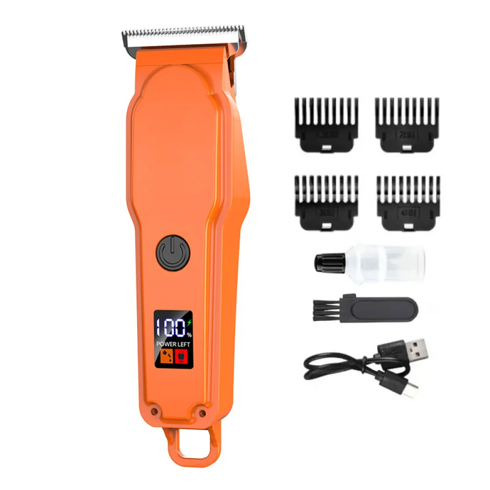 Quiet Electric Hair Clipper Professional Barber Tool Powerful Grooming Trimmer Rechargeable Stainless Steel Blade Cutting Device