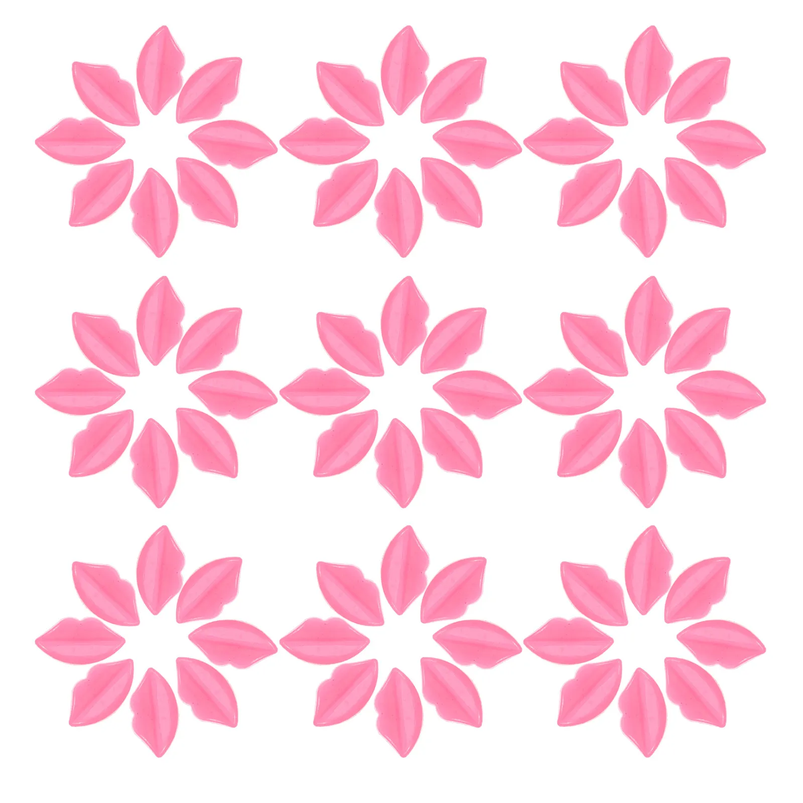 100 قطعة من تزيينات الفم الصغيرة واقعية الشكل بلون وردي لتزيين الحيوانات والملابس في أعمال الحرف اليدوية