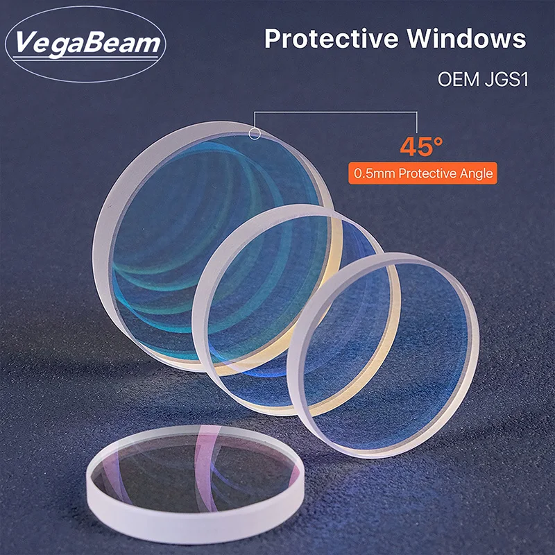 عدسة النوافذ الواقية بالليزر Dia.34x5 37x1.6 37x5 25.4x4 27.9x4.1 وما إلى ذلك لرأس آلة قطع الألياف Raytools Precitec BOCI WSX