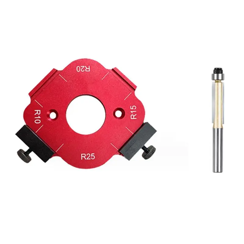 M12K-4-In-1 Arc Angle Positioning Template Router Corner Radius Template Corner Radius Jig Router Template Reusable 10-25R