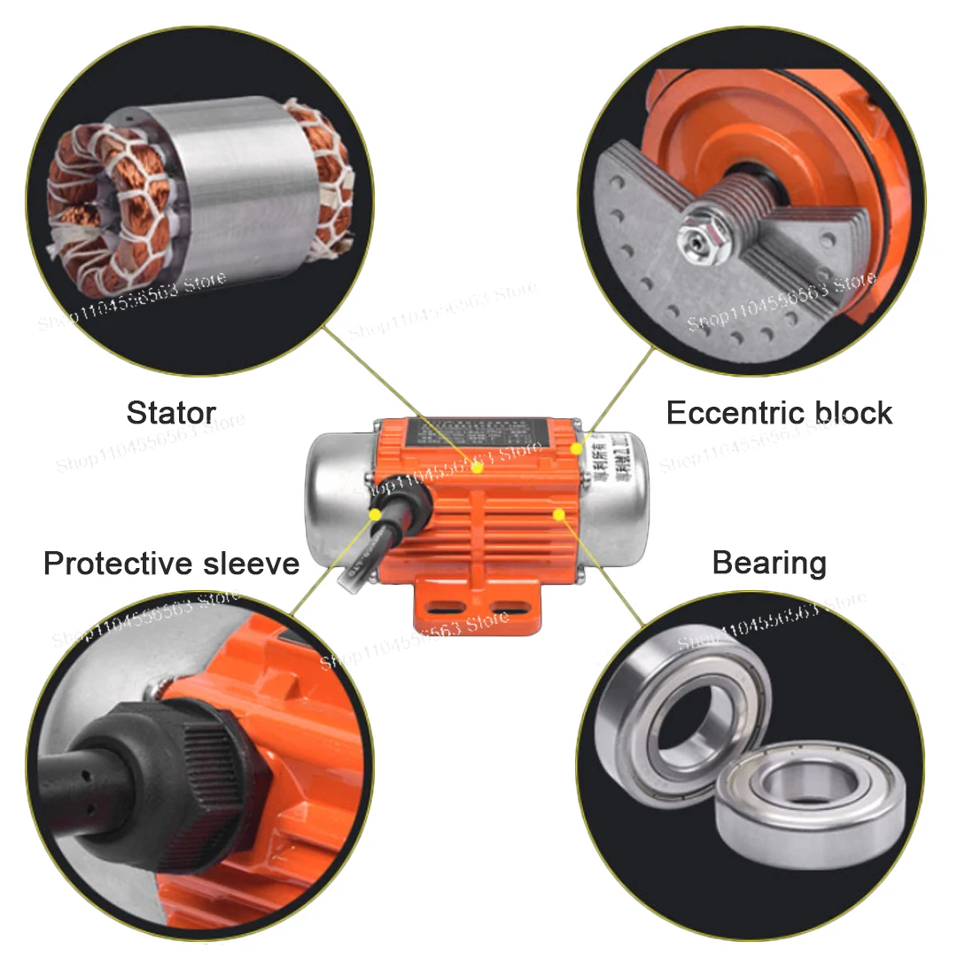 220 V AC einphasiger Beton-Vibrationsmotor und Geschwindigkeitsregler, 15 W–150 W, wasserdicht, für Vibrationssiebe, Industrie-Shaker