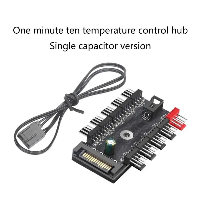 

652F 1 to 10 Way Motherboards 4Pin PWM Fan HUBs Splitters Speed Regulator for Computer Case Cooling,Stable and Efficient