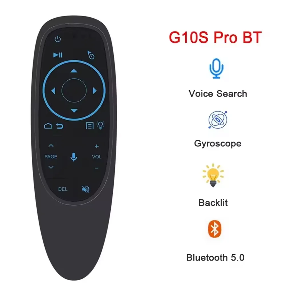 G10S PRO BT Voice Remote Control 2.4G With BT5.0 Wireless Air Mouse Gyroscope Smart Remote Backlit For Android TV Box PK G10