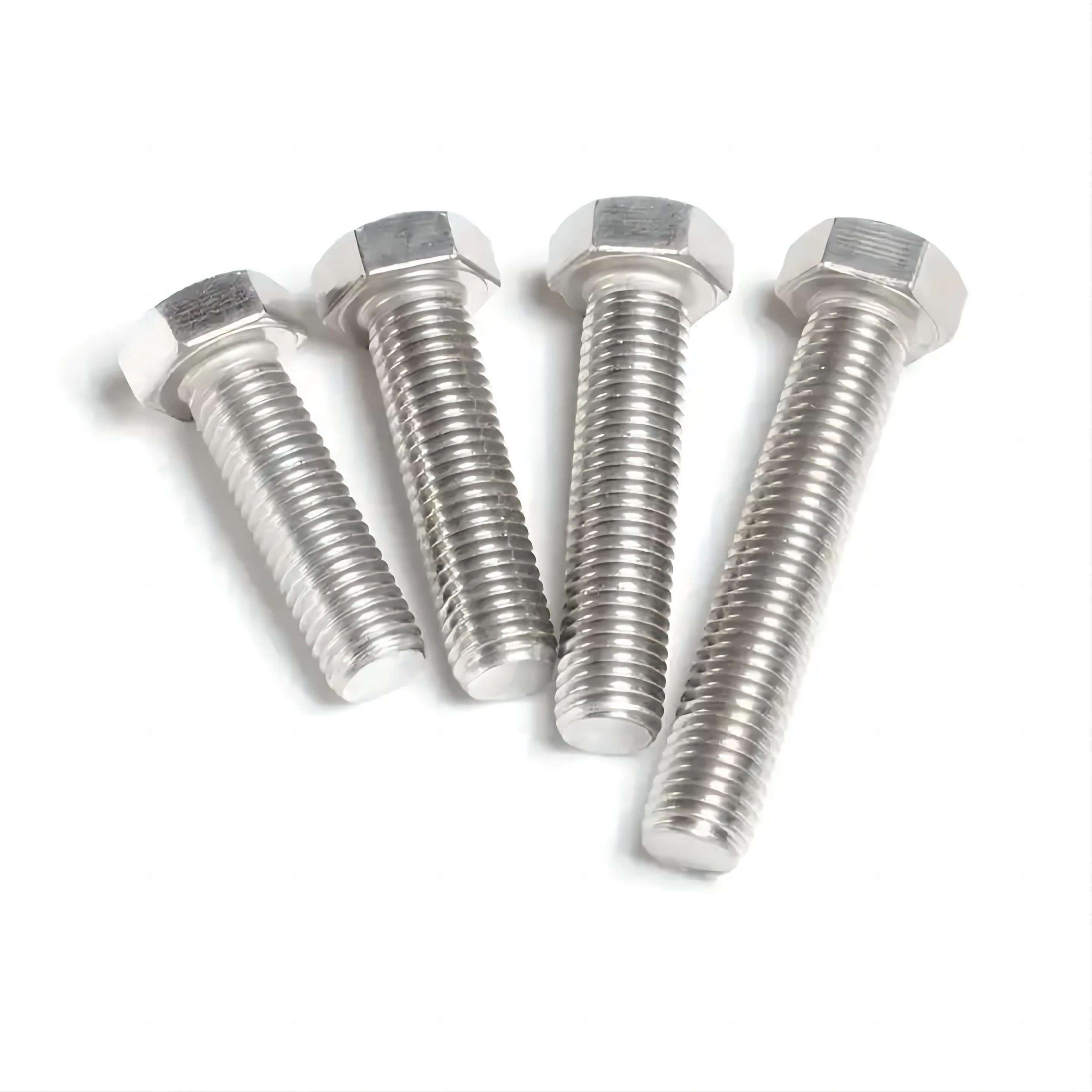 WZHUIDA Hex Head Screw Bolt Fully Threaded M3 M4 M5 M6 M8 M10  DIN933 A2-70 304 Stainless Steel Metric Thread