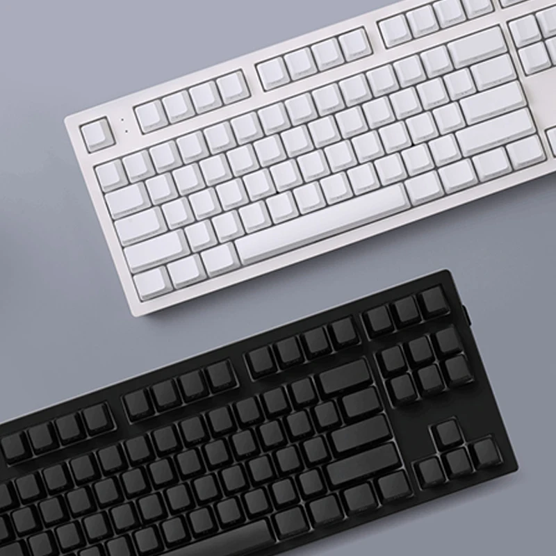 Material 133 Keys Cherry Profile Gray Gradient Keycaps Side Engraved Dye Sublimation For Mechanical Keyboard Keycaps