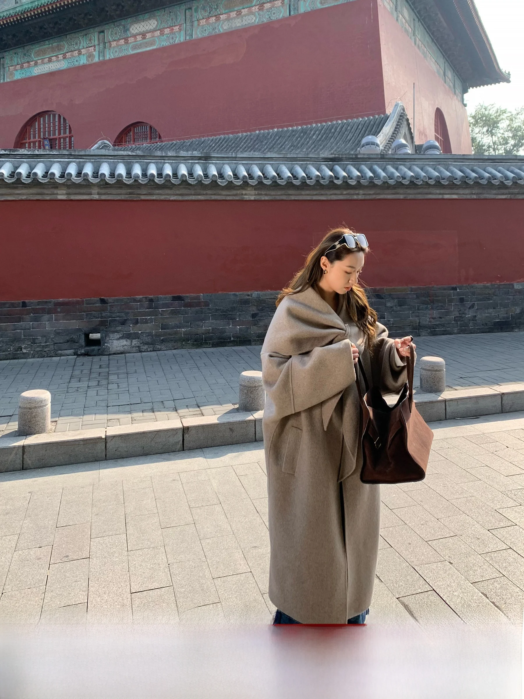 

Официальное двустороннее шерстяное пальто Gakee Oaeal для женщин, осенне-зимнее, свободного кроя, элегантная верхняя одежда, простое, с длинными рукавами