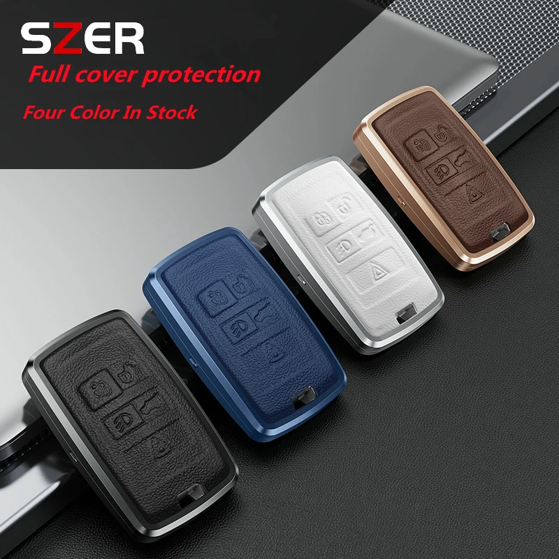 Alloy Leather Car Key Case Cover For Land Rover Range Rover Sport Evoque Freelander For Jaguar XF XJ XE XJL XF Shell Accessories - view 3