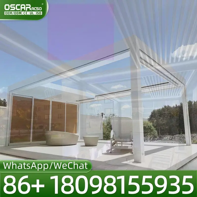 Freestanding Four Seasons Sunroom with Waterproof Roof for Garden Courtyard Hotel Apartment Bathroom pergolas